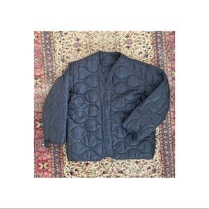 Vintage black quilted liner jacket